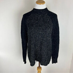 Vince Wool Silk Cashmere Mockneck Pullover Sweater Gray Size S